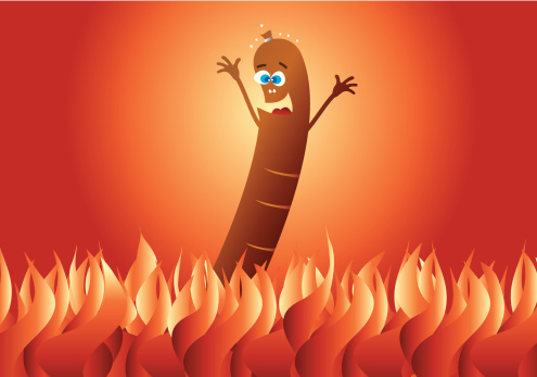 Roasting Hot Dogs Clipart