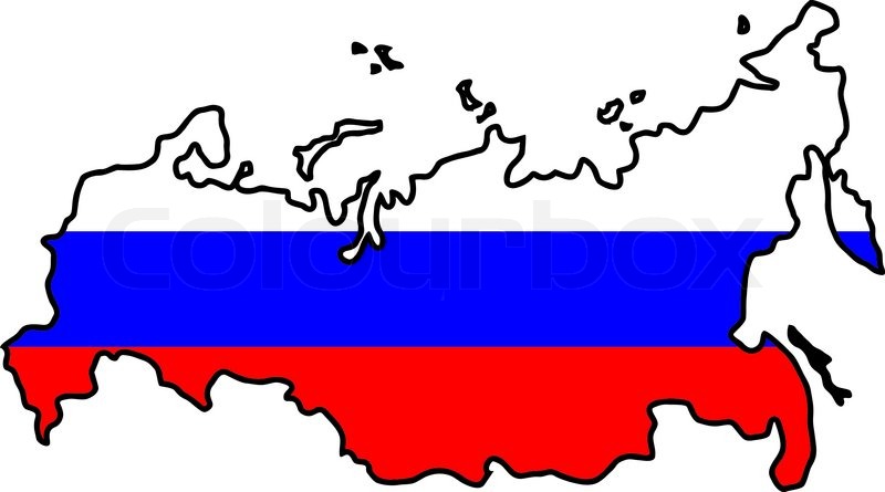 Russland Karte Umriss
