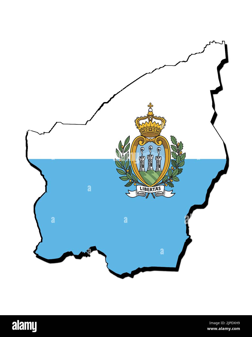 San Marino Auf Der Karte
