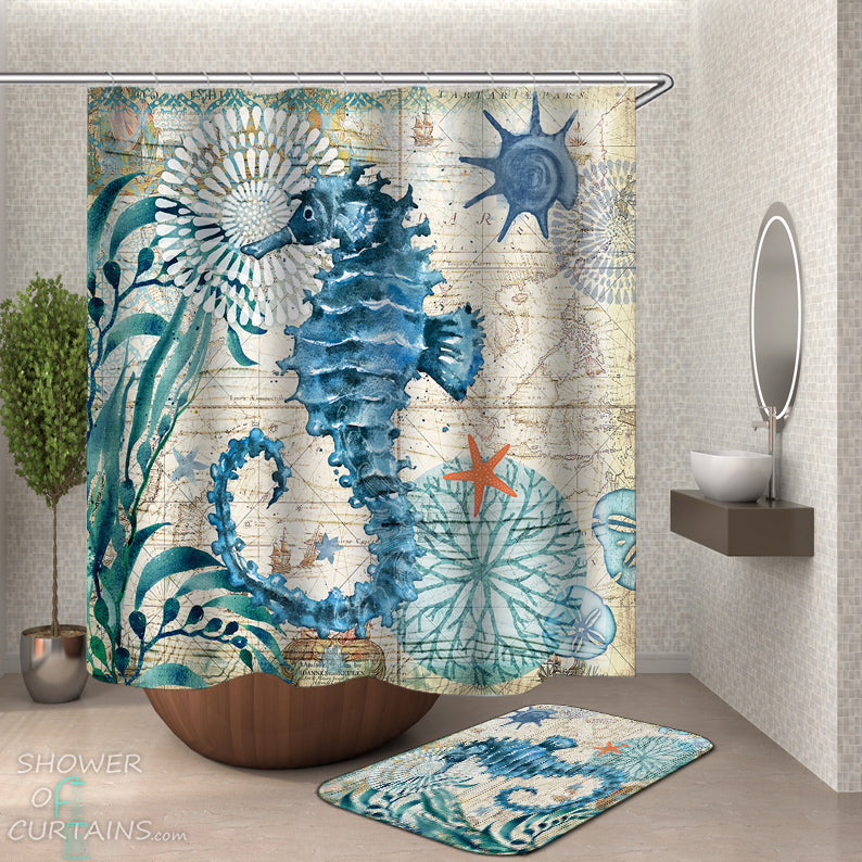 Seahorse Shower Curtains