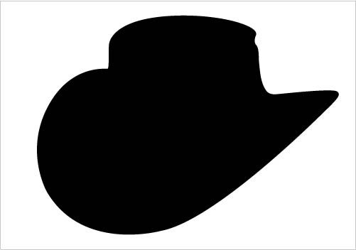 Silhouette Cowboy Hat Clipart