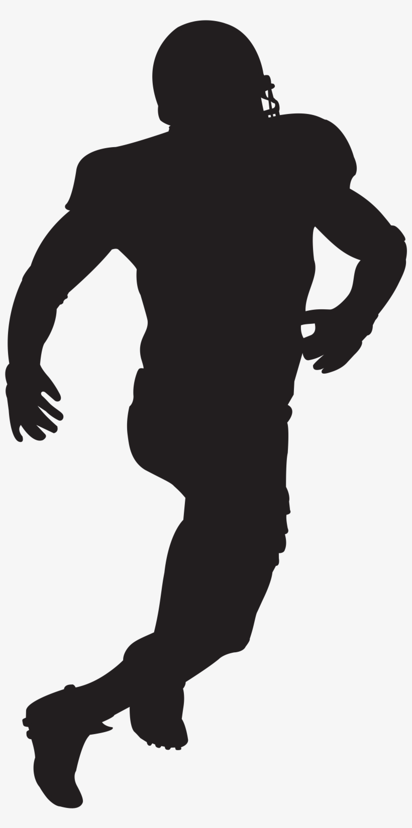 Silhouette Football Player Clipart