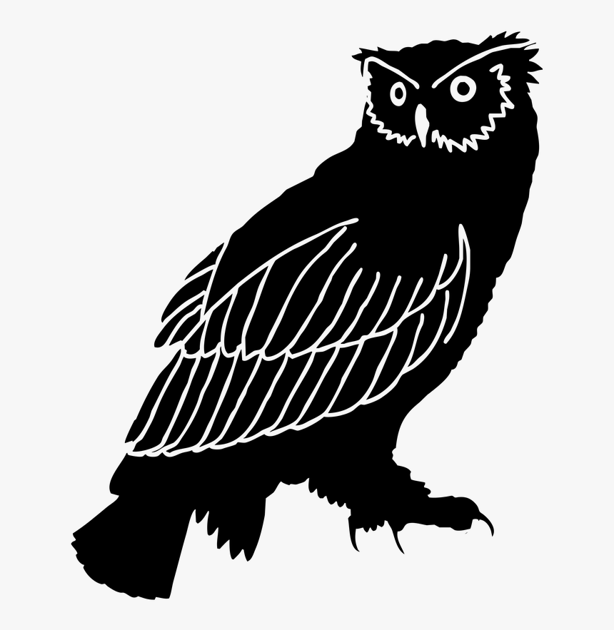 Silhouette Owl Clipart Black And White