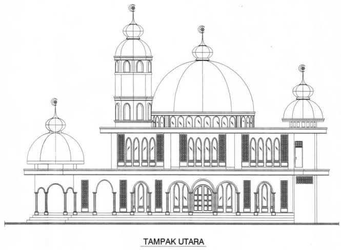 Sketsa Gambar Masjid