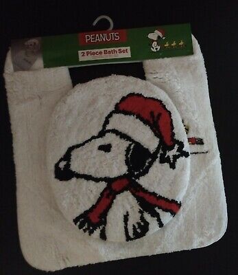 Snoopy Christmas Bathroom Rug