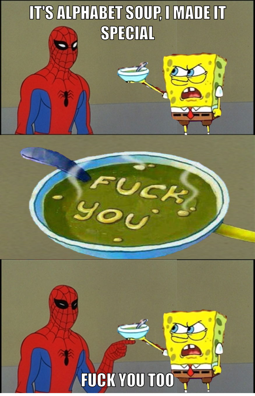 Spongebob Alphabet Soup Meme