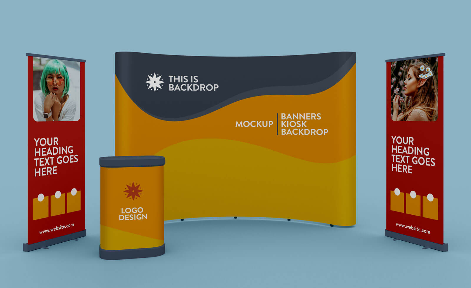 Standing Banner Template Psd Free