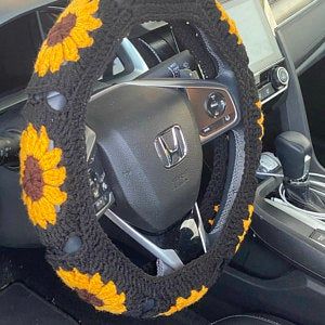 Steering Wheel Cover Sunflower
