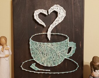 String Art Coffee Cup Template