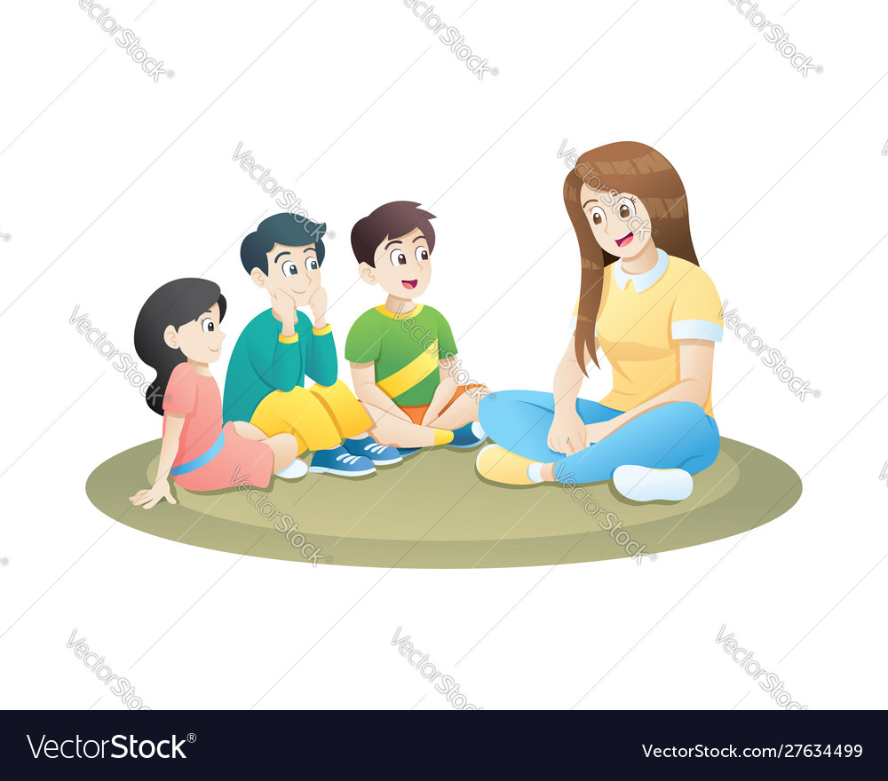 Student Sitting On Carpet Clipart