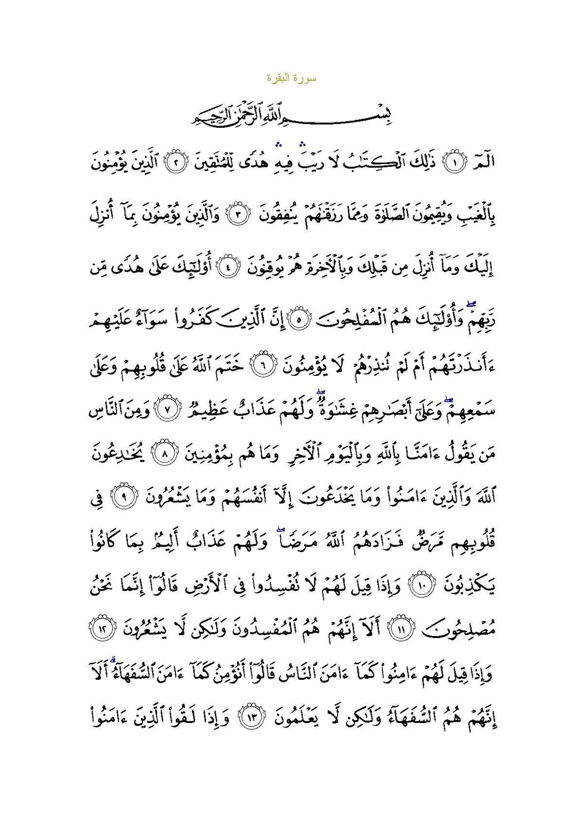 Surat Al Baqarah Ayat 1 15