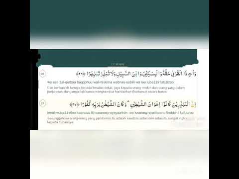 Surat Al Isra Ayat 27 Latin Dan Artinya