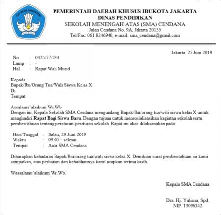 Surat Resmi Bahasa Indonesia