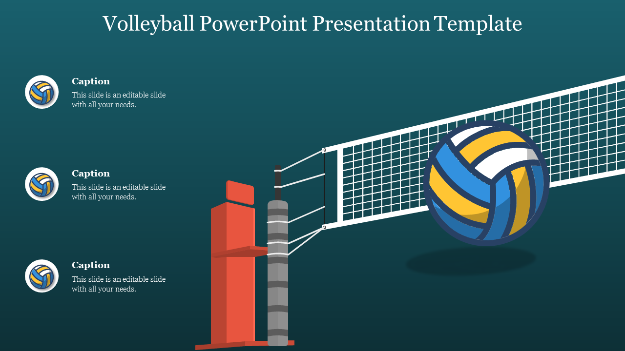 Template Powerpoint Volleyball