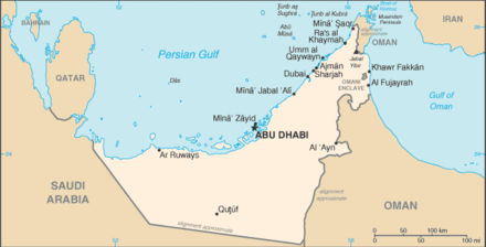 Uni Emirat Arab Map