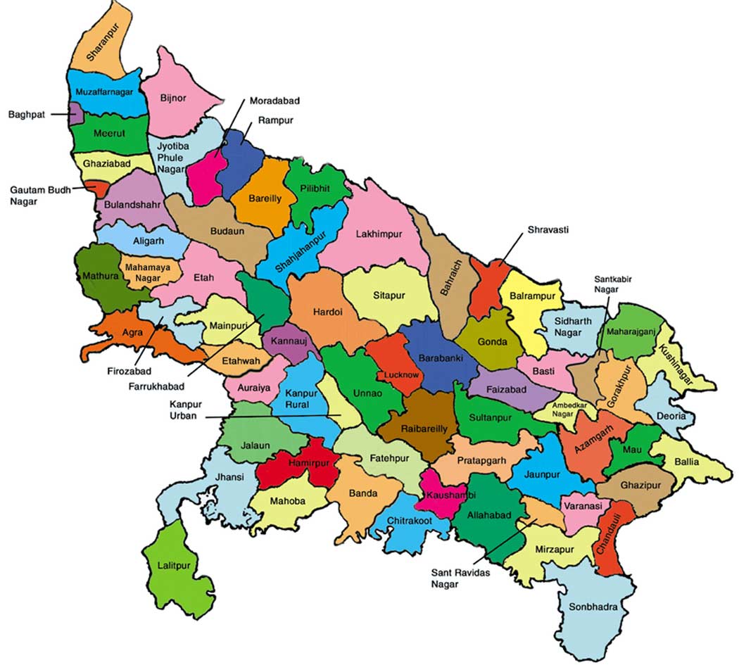 Uttar Pradesh Tourism Map