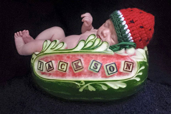 Watermelon Carriage For Baby Shower