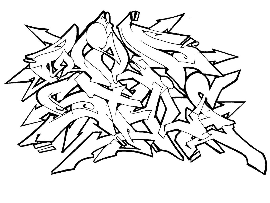 Wildstyle Graffiti Sketch